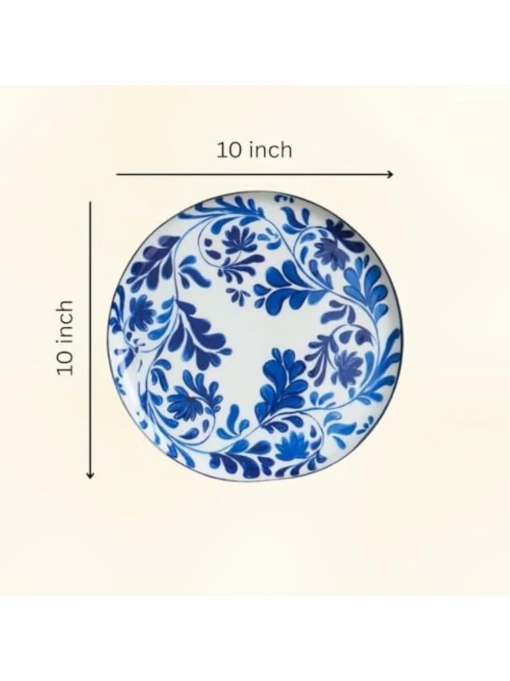 Set of 9 Blue & White Delft Wall Plates | 10” Dutch Art Decor | Windmill & Tulip